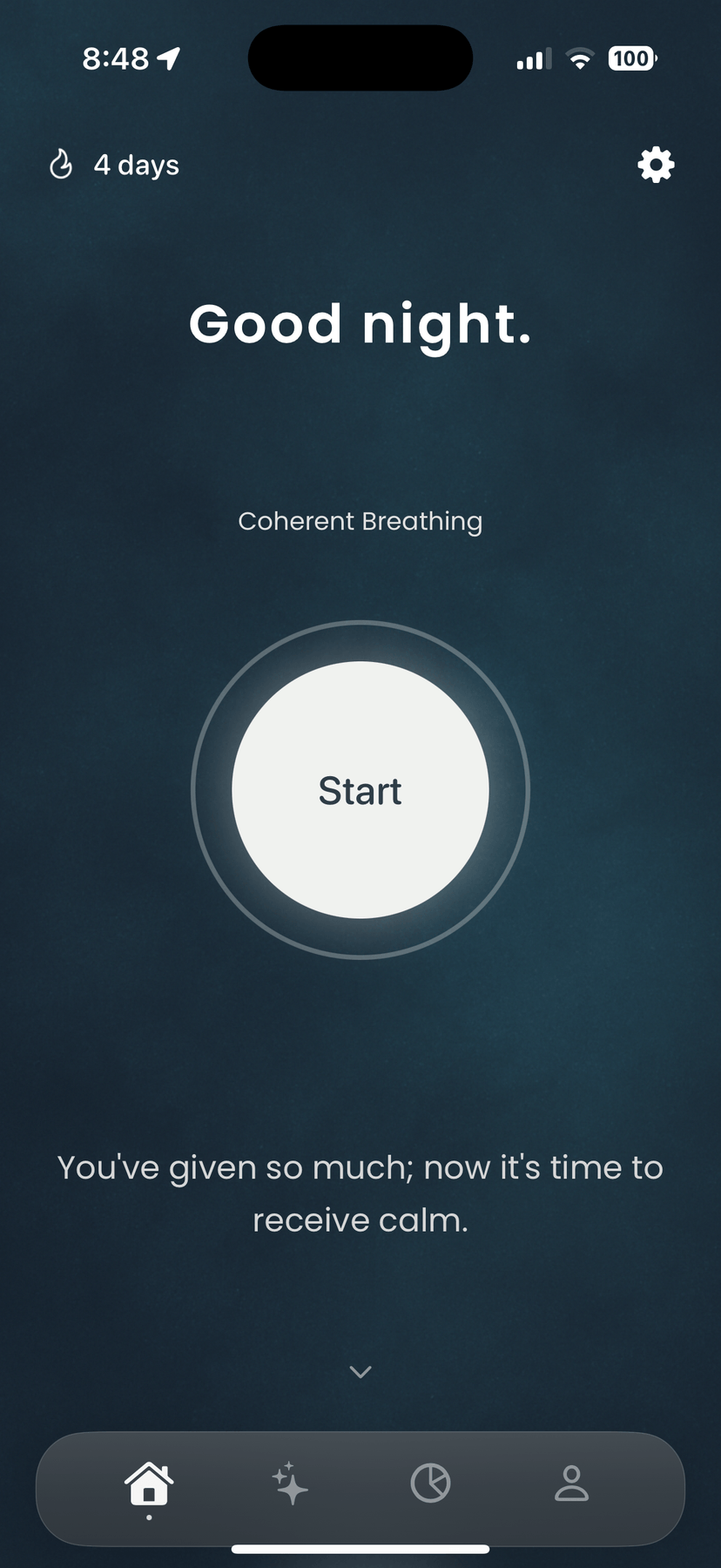 Melow App Home Screen