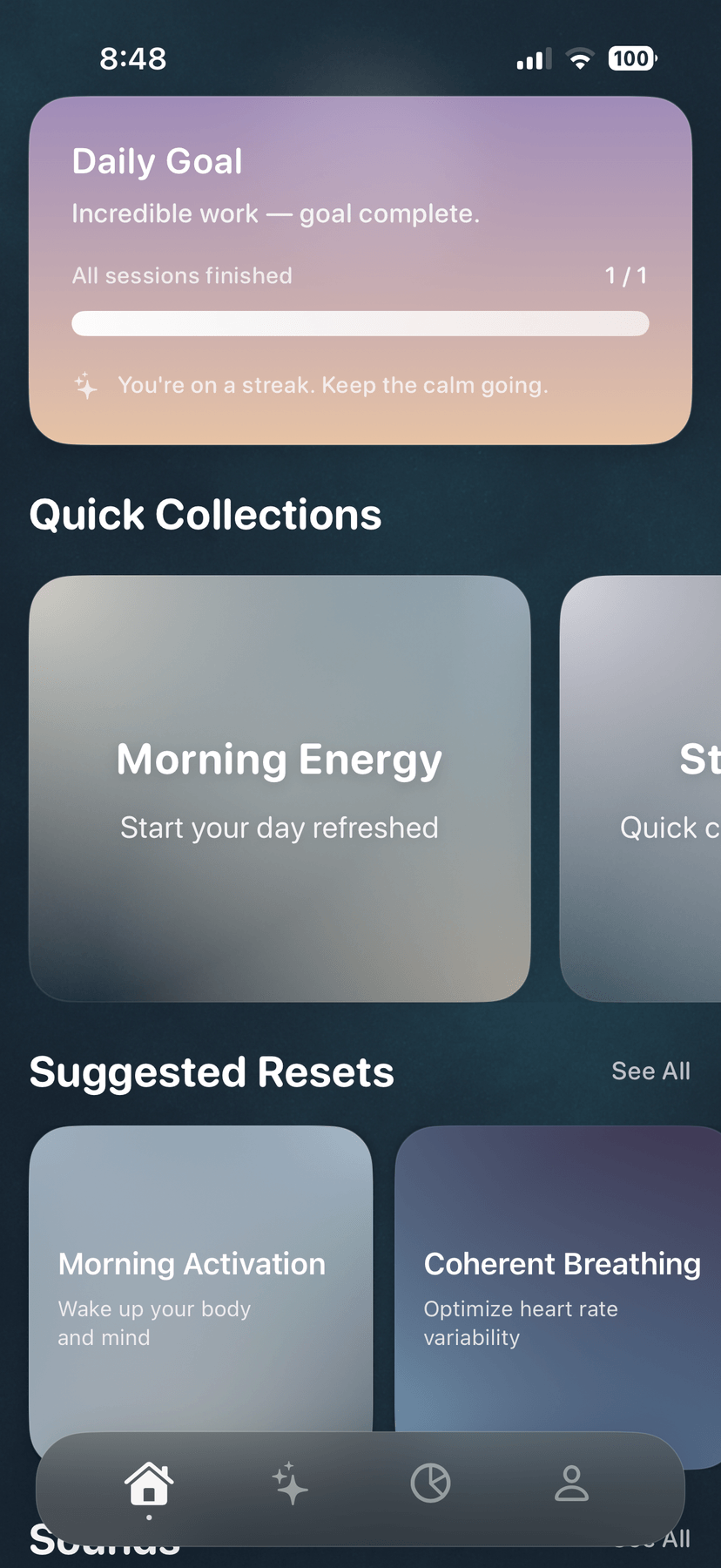 Melow App Breathing Exercise